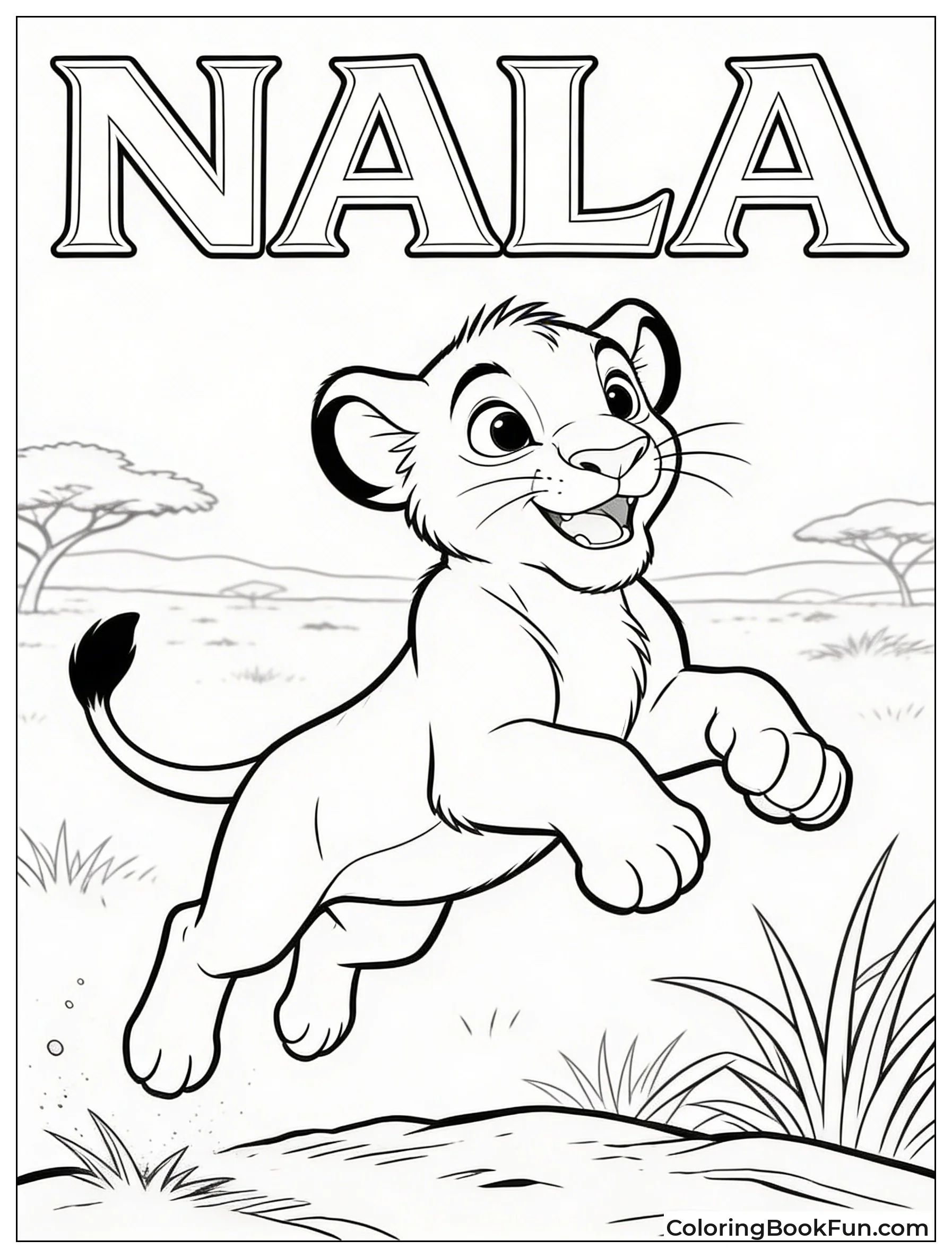 Playful Nala Leaps Joyfully