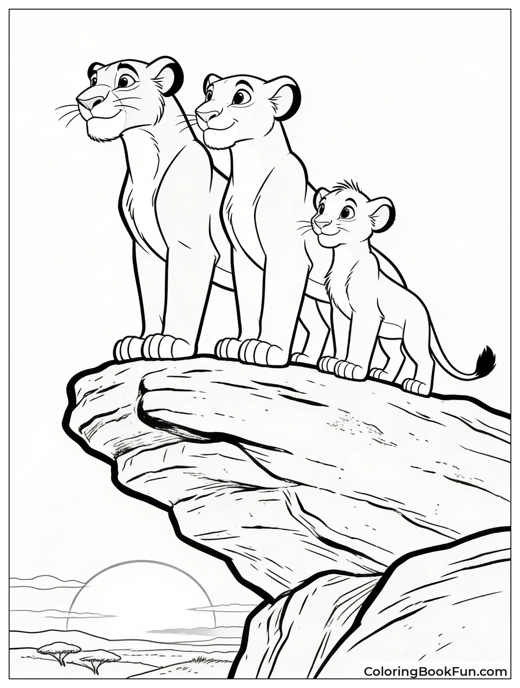 Simba Family atop Pride Rock