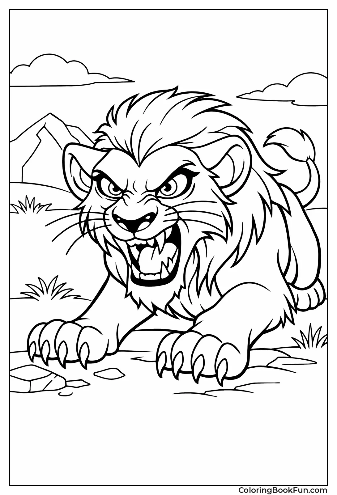 Zira Snarls with Dark Mane