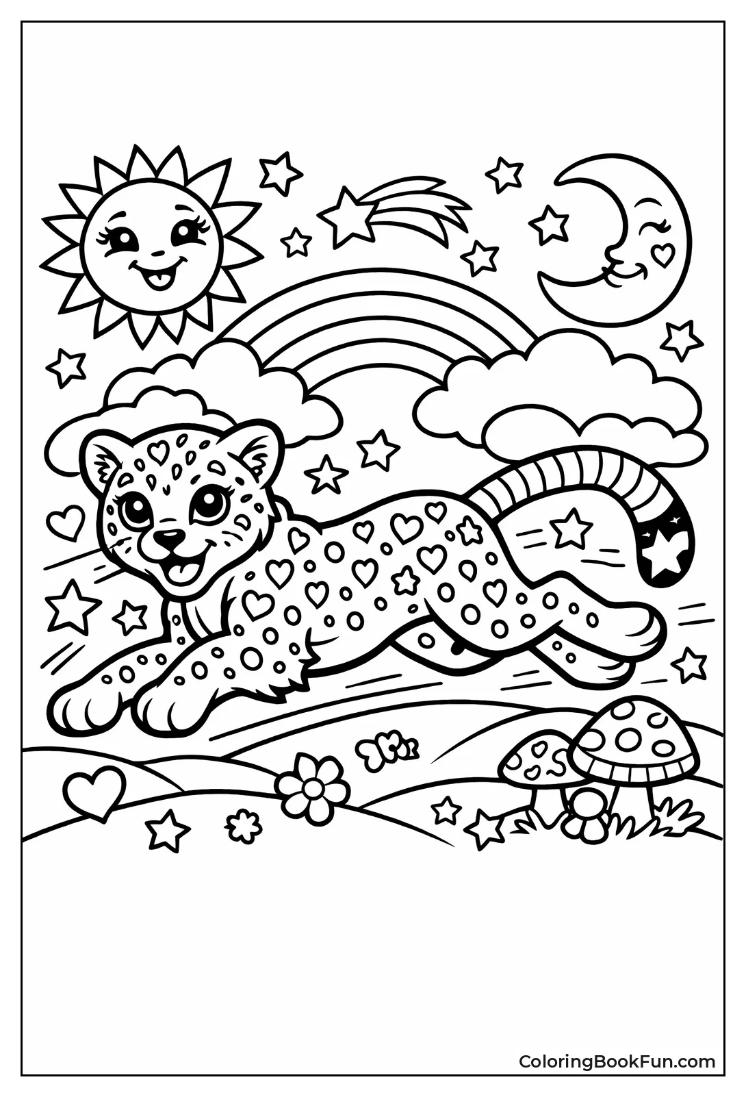 Psychedelic Lisa Frank Cheetah