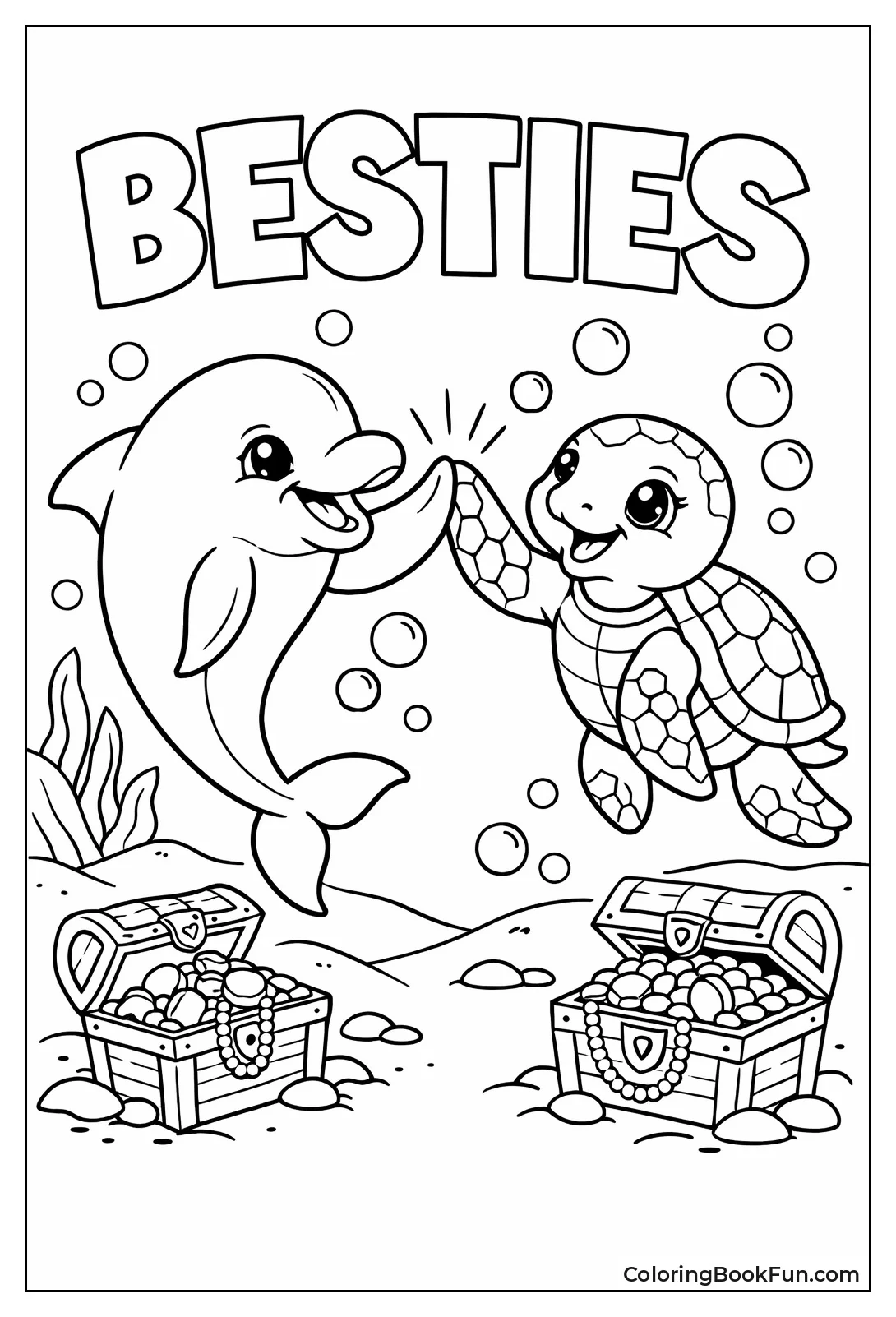 Dolphin High-Fives Turtle