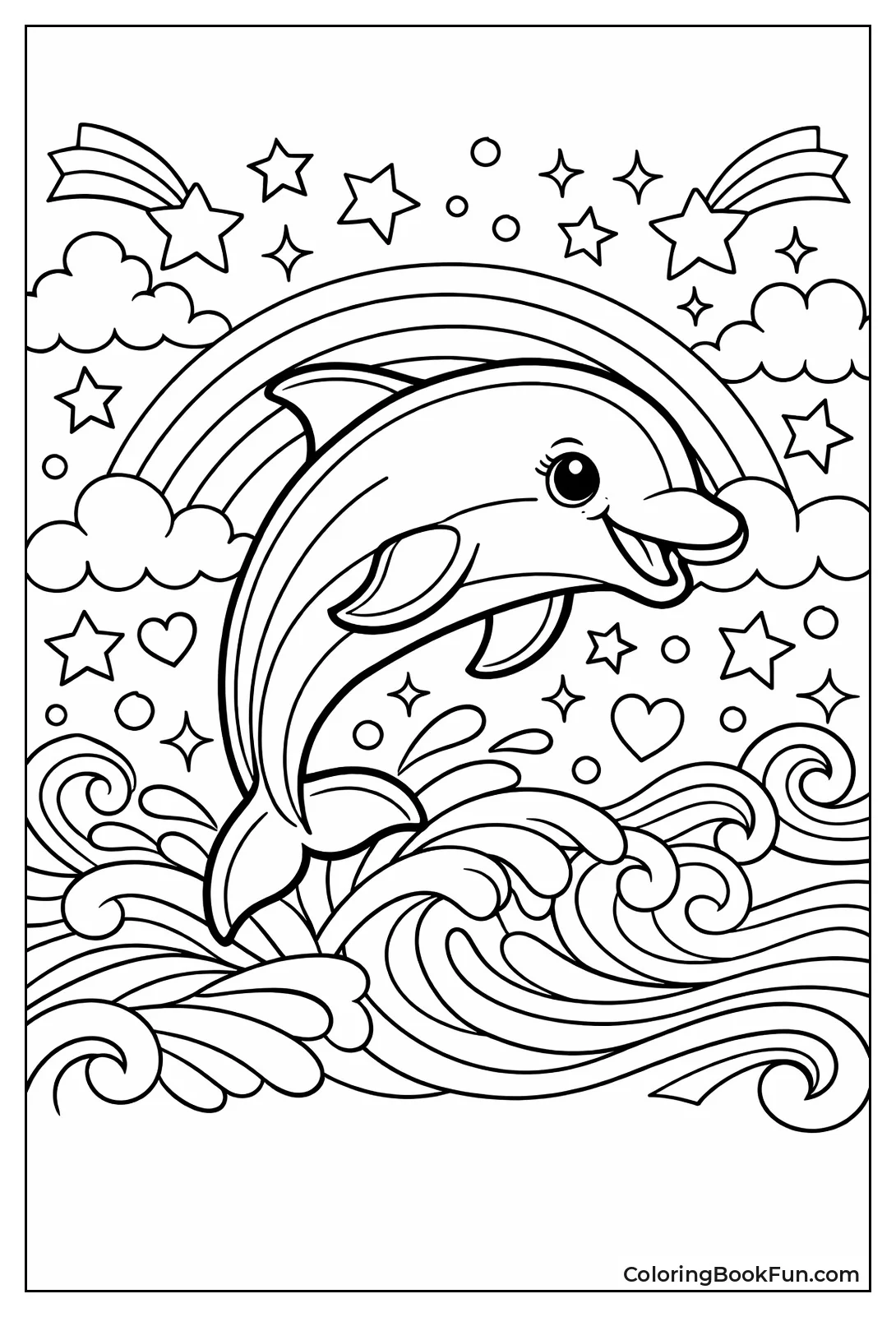 Neon Lisa Frank Dolphin