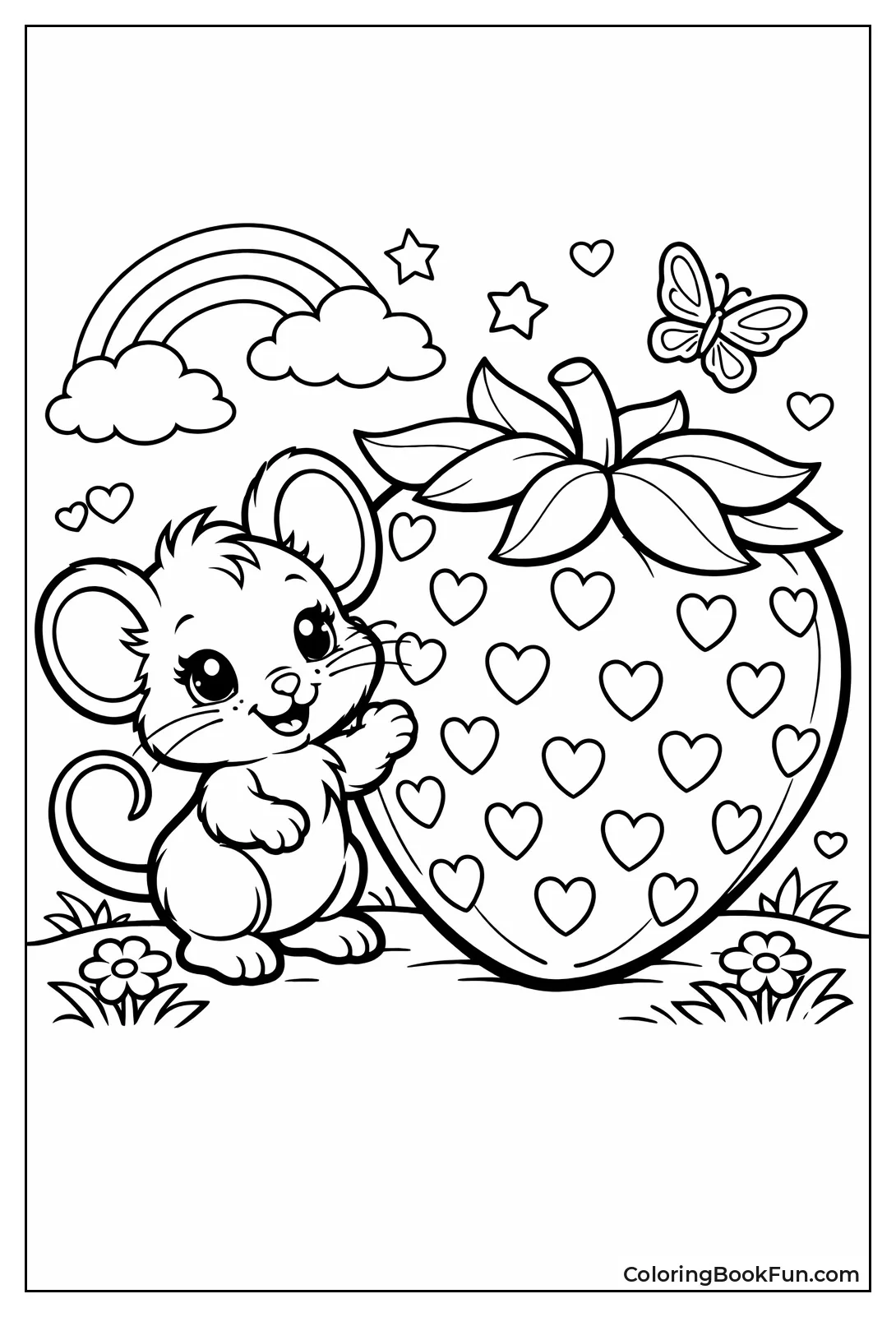 Mouse Stands by Strawberry