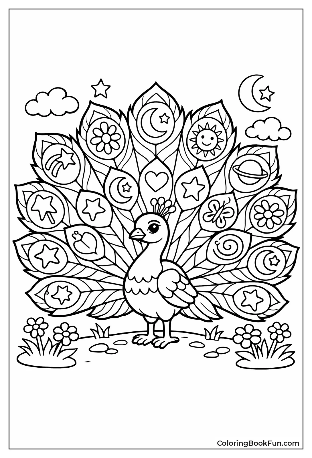 Peacock Fans Starry Feathers