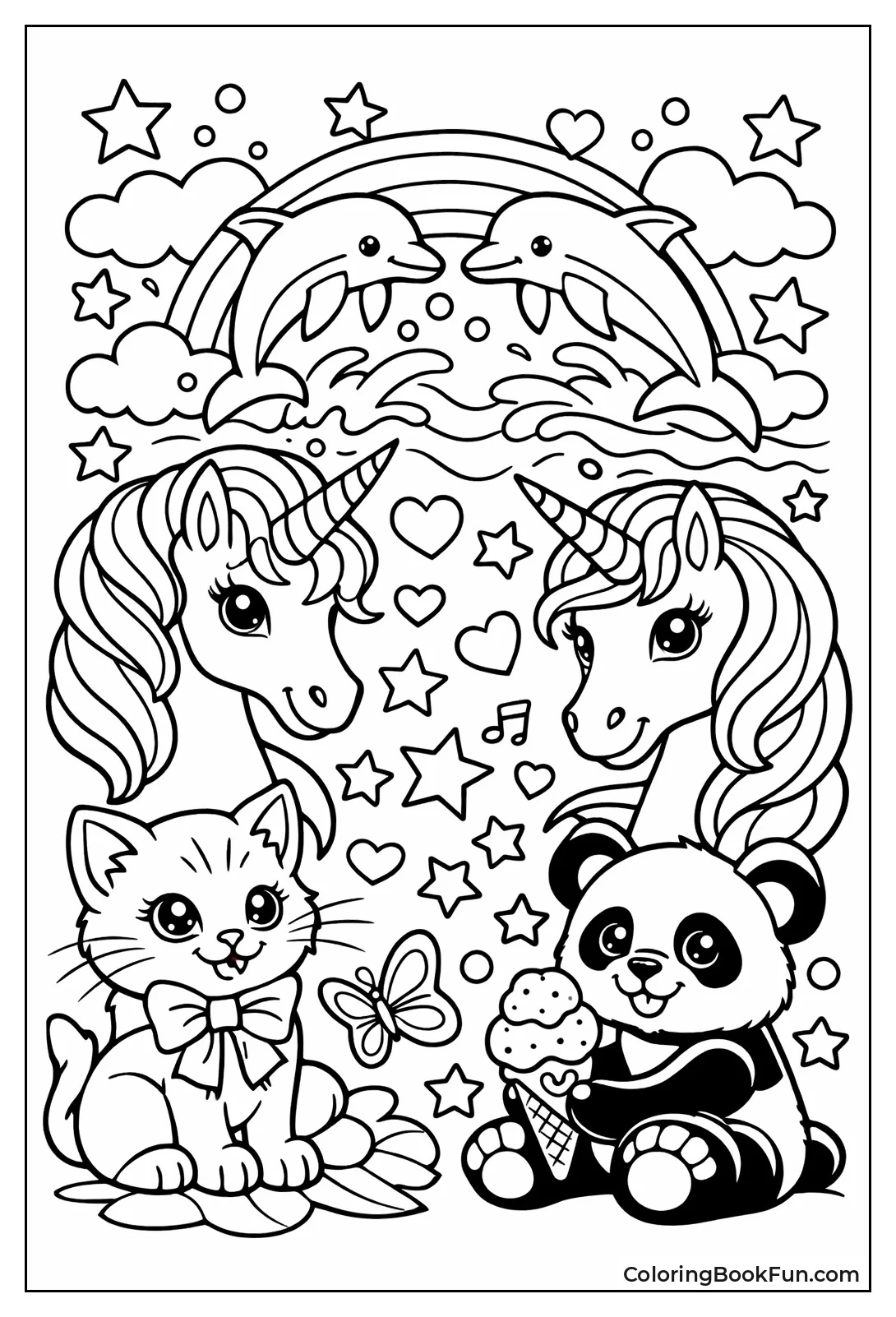 Pop Art Unicorn with Bold Stripes