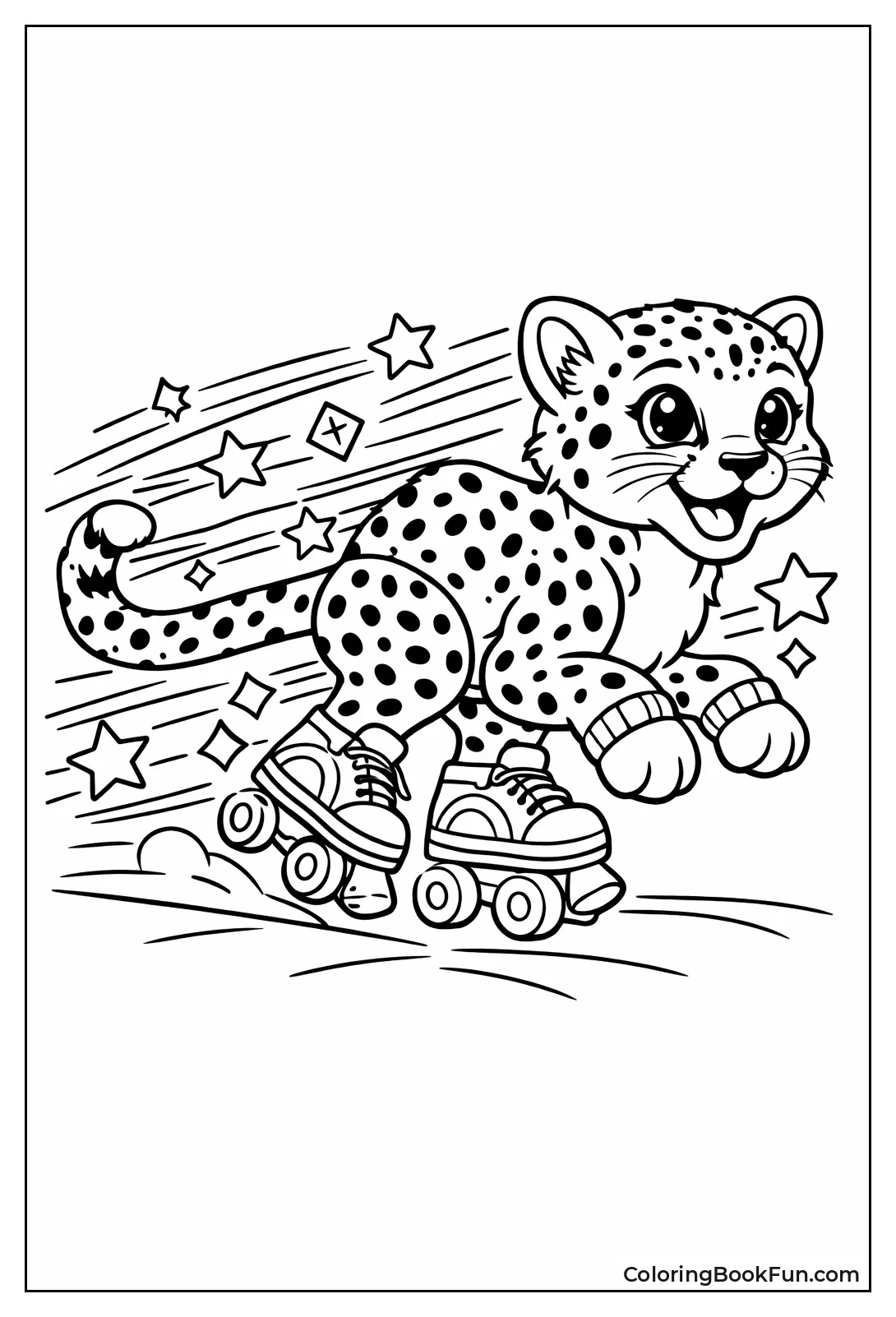Cheetah Skates on Rainbows