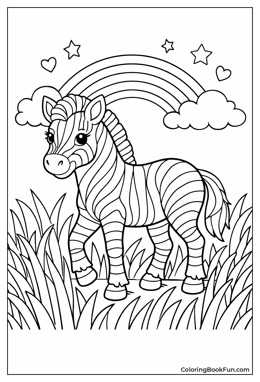 Rainbow Zebra Stands Tall