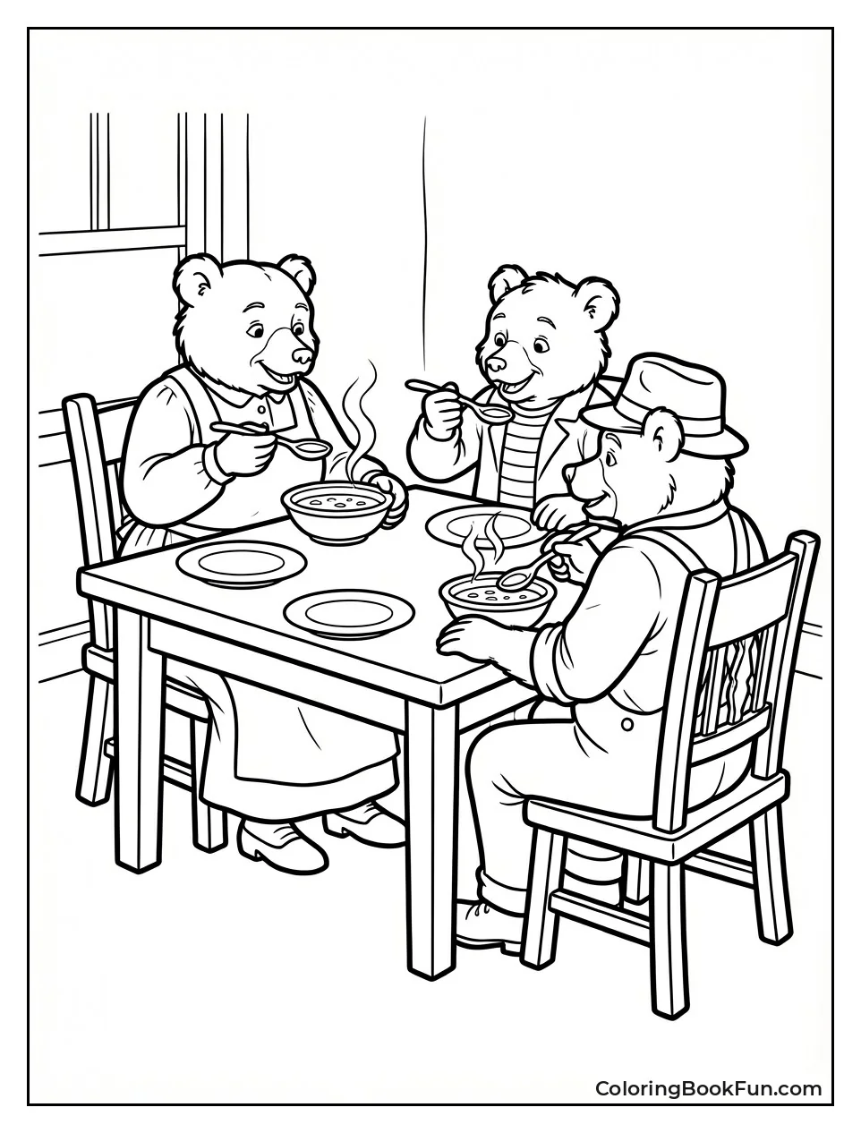 Bear Family Eats Soup