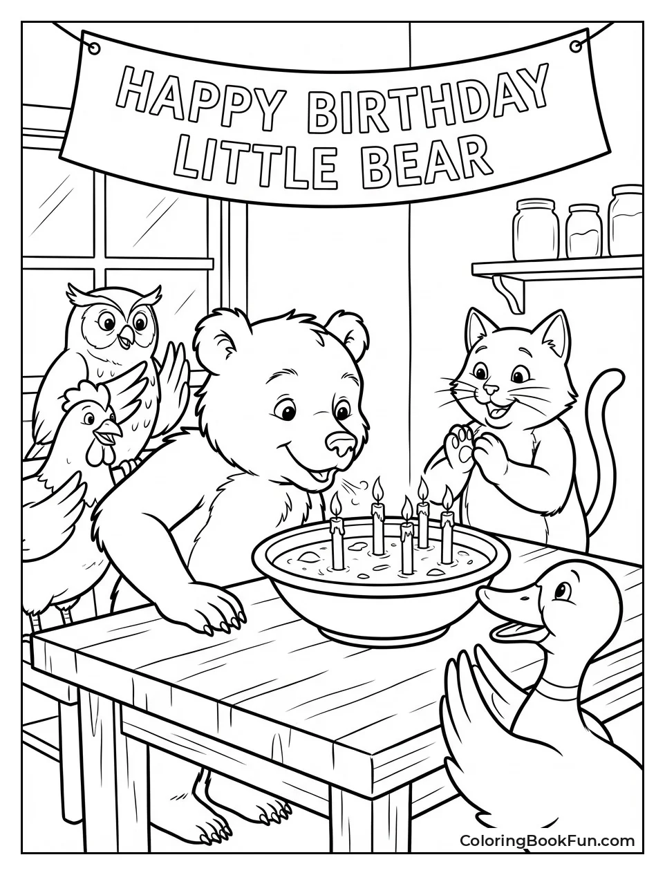 Little Bear Blows Candles