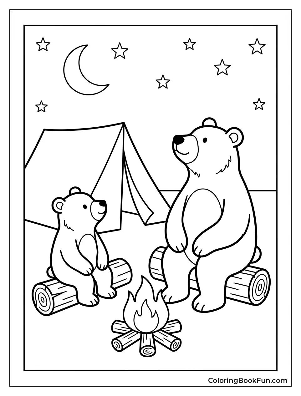 Camping under Starry Sky