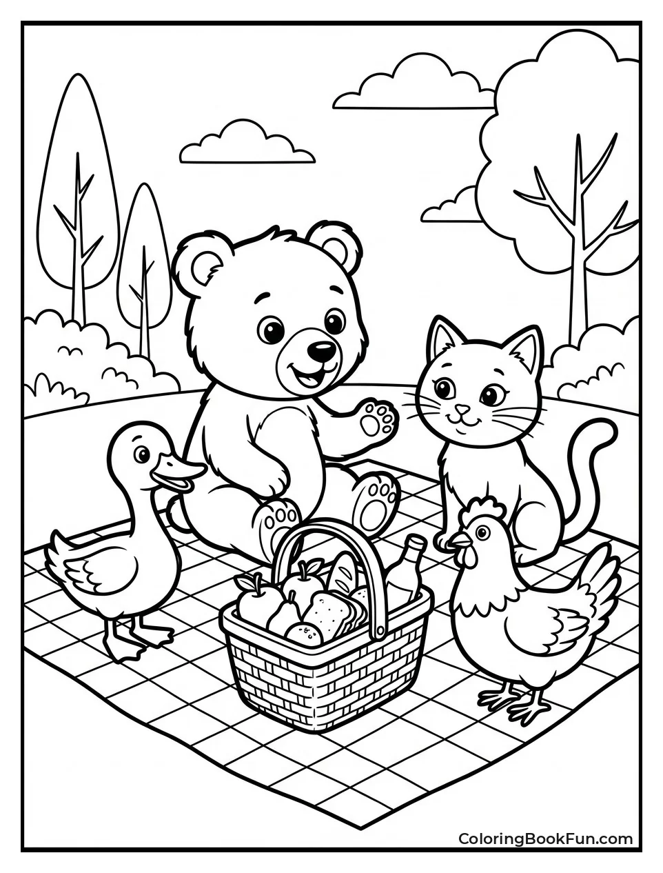 Friends Share Picnic Blanket