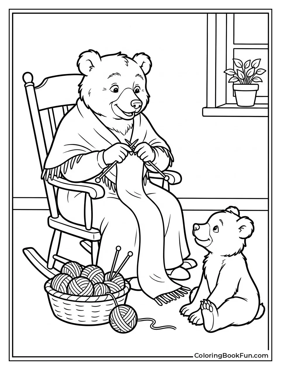 Grandmother Bear Knits Scarf