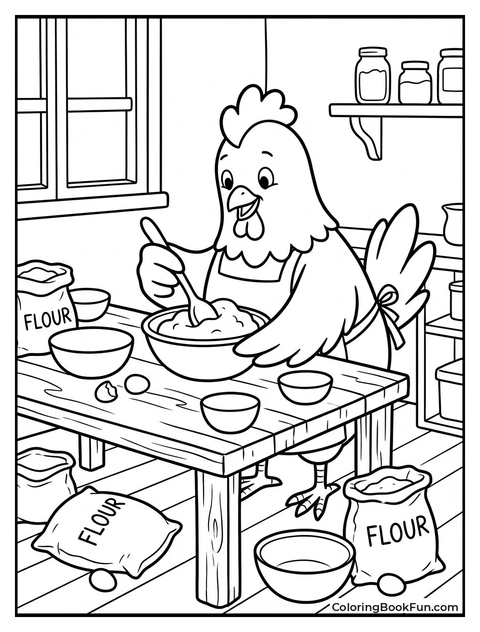 Hen Bakes Yummy Cookies