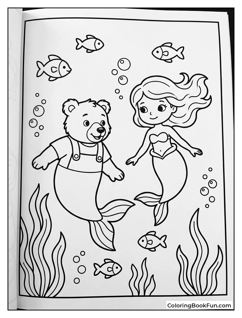 Little Bear Swims Underwater