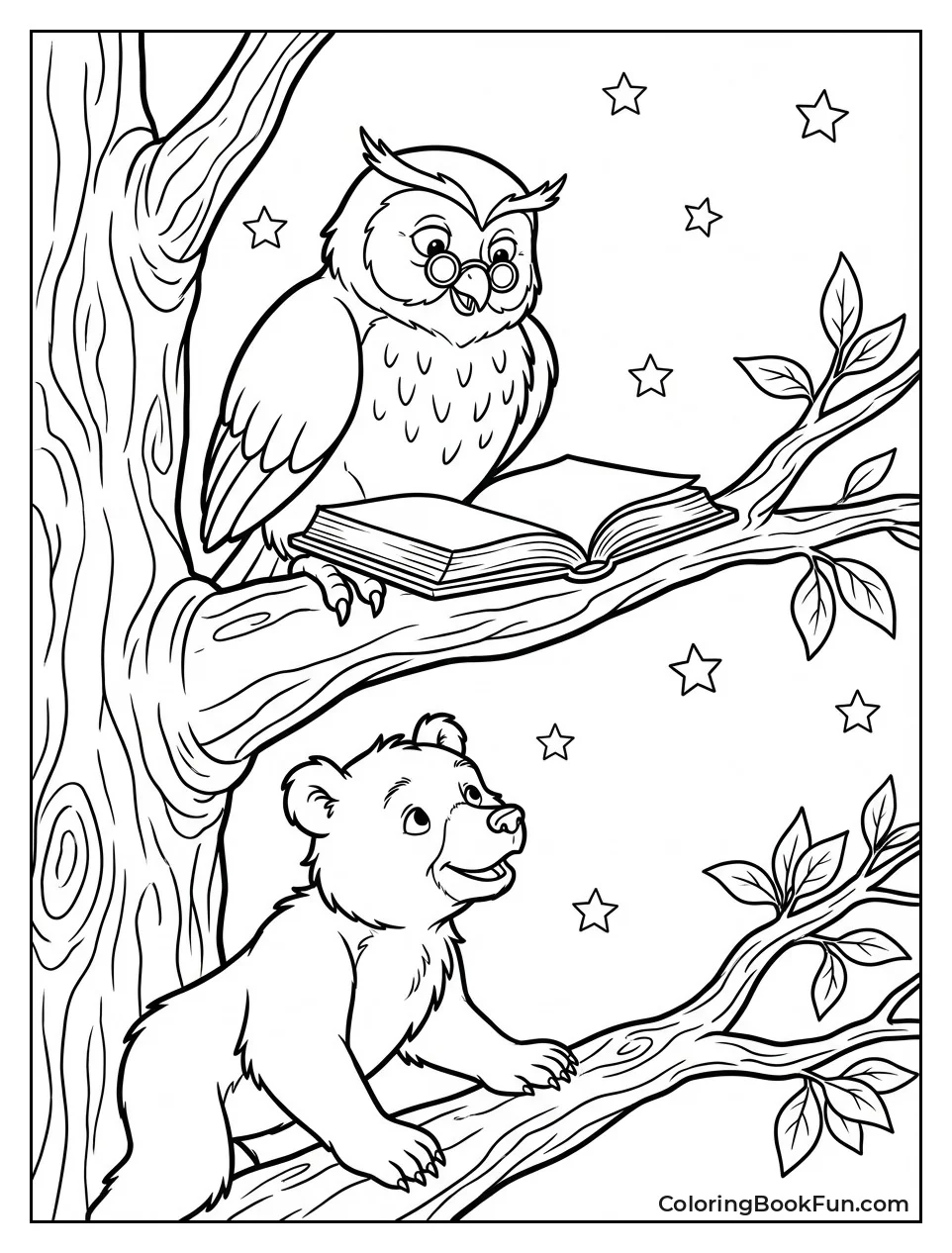 Owl Reads Nighttime Book