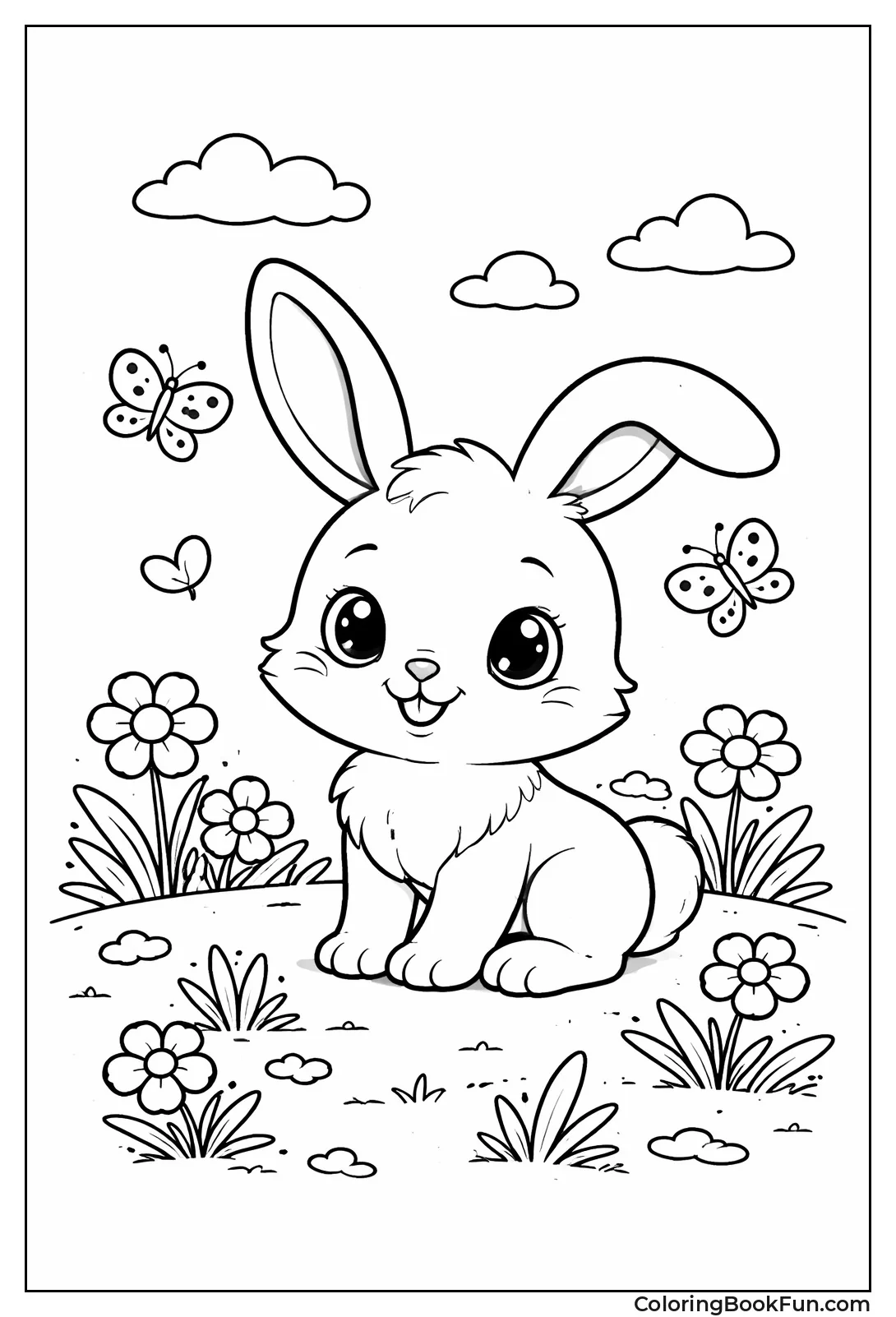 Little Bunny Hopping Happily