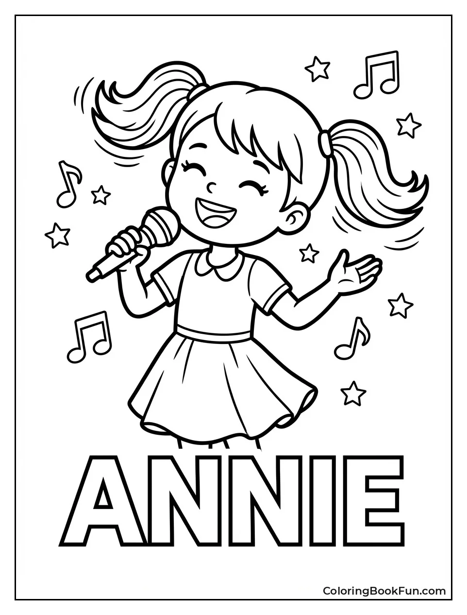 Annie Sings with Microphone