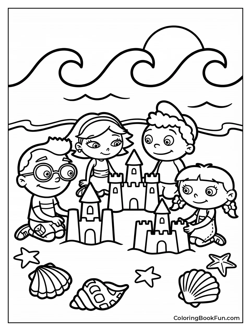 Team Builds Beach Sandcastles