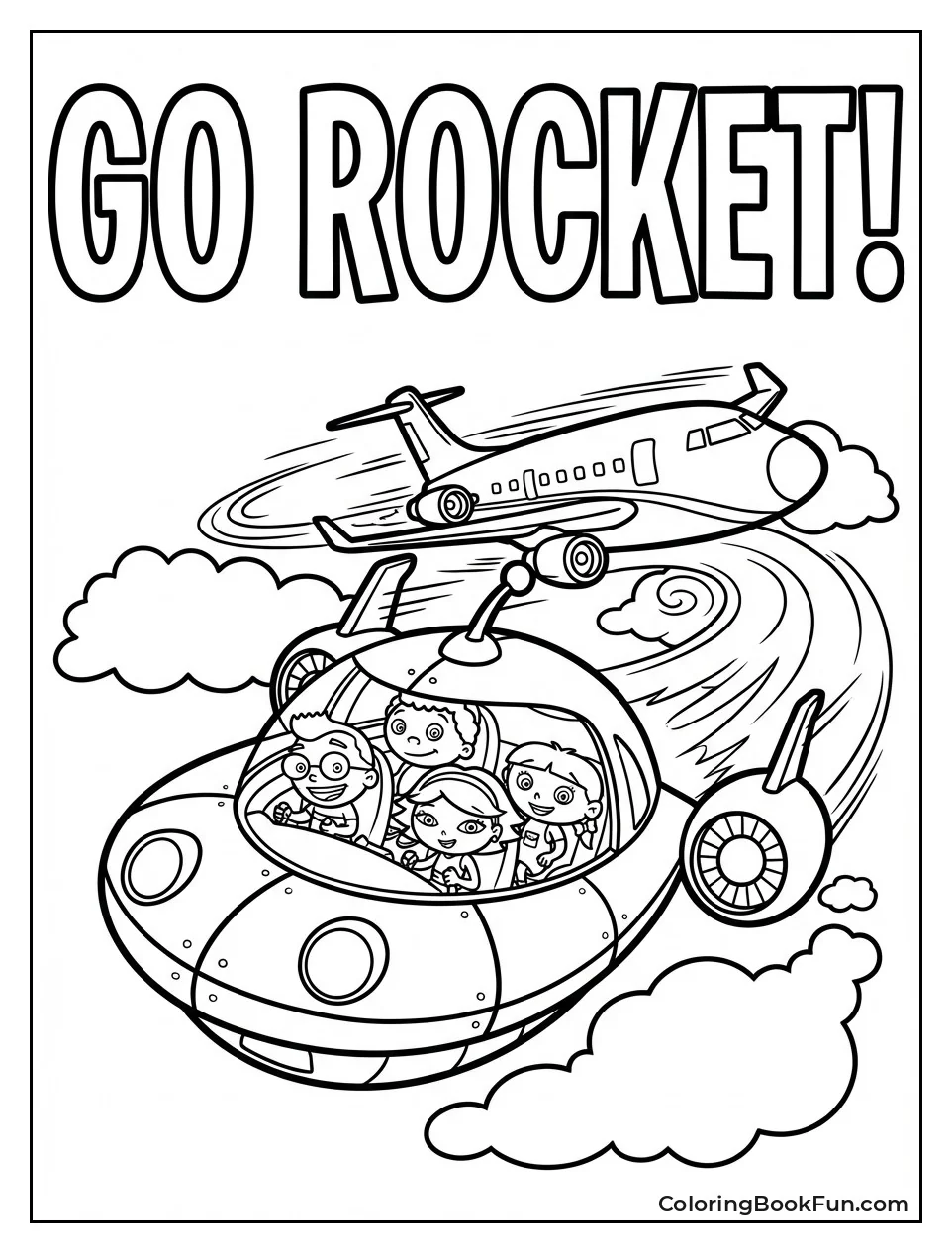 Rocket Chases Big Jet