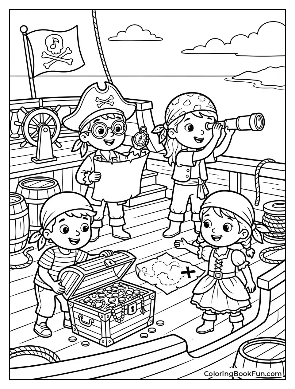 Pirates Hunt for Treasure