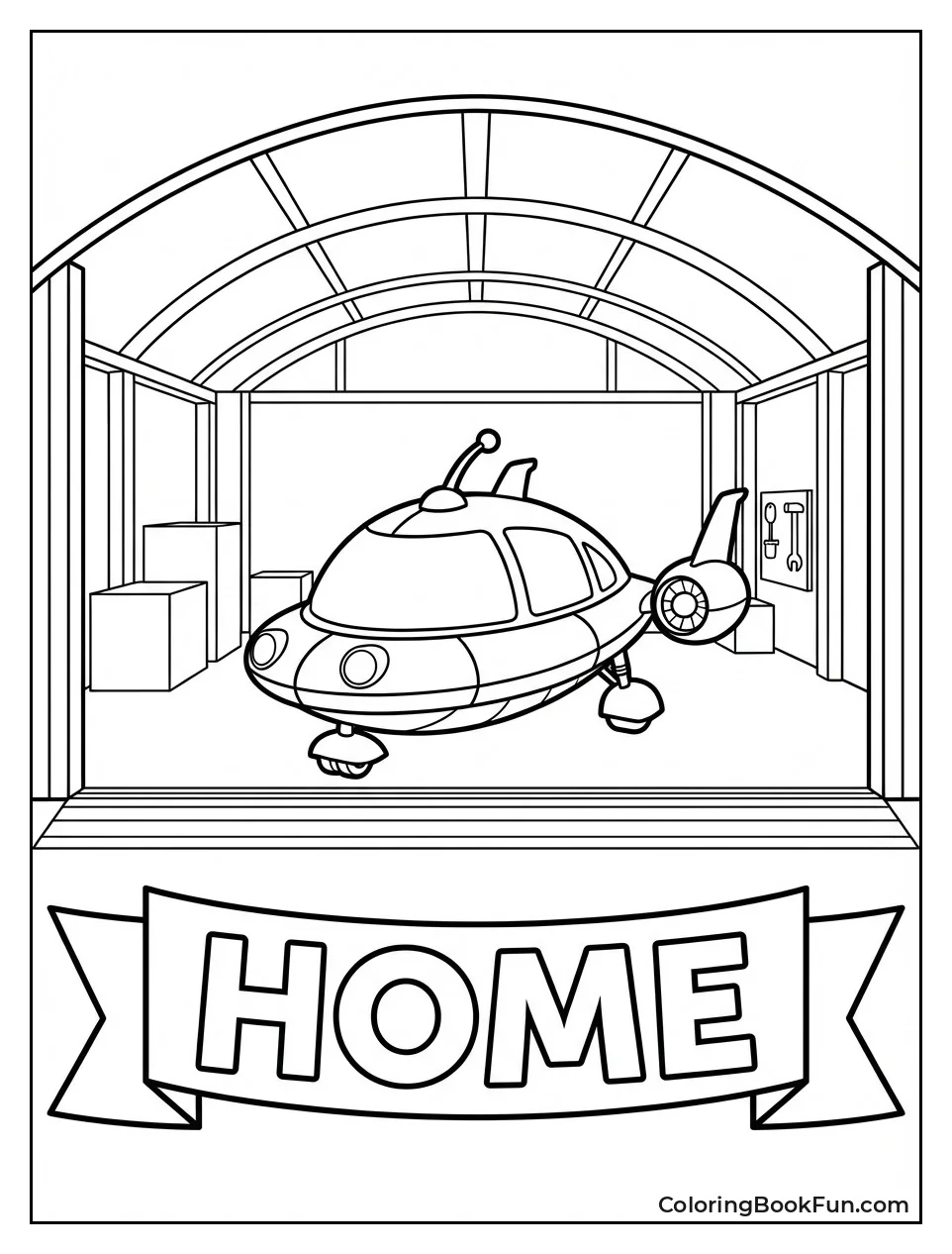 Rocket Rests in Hangar