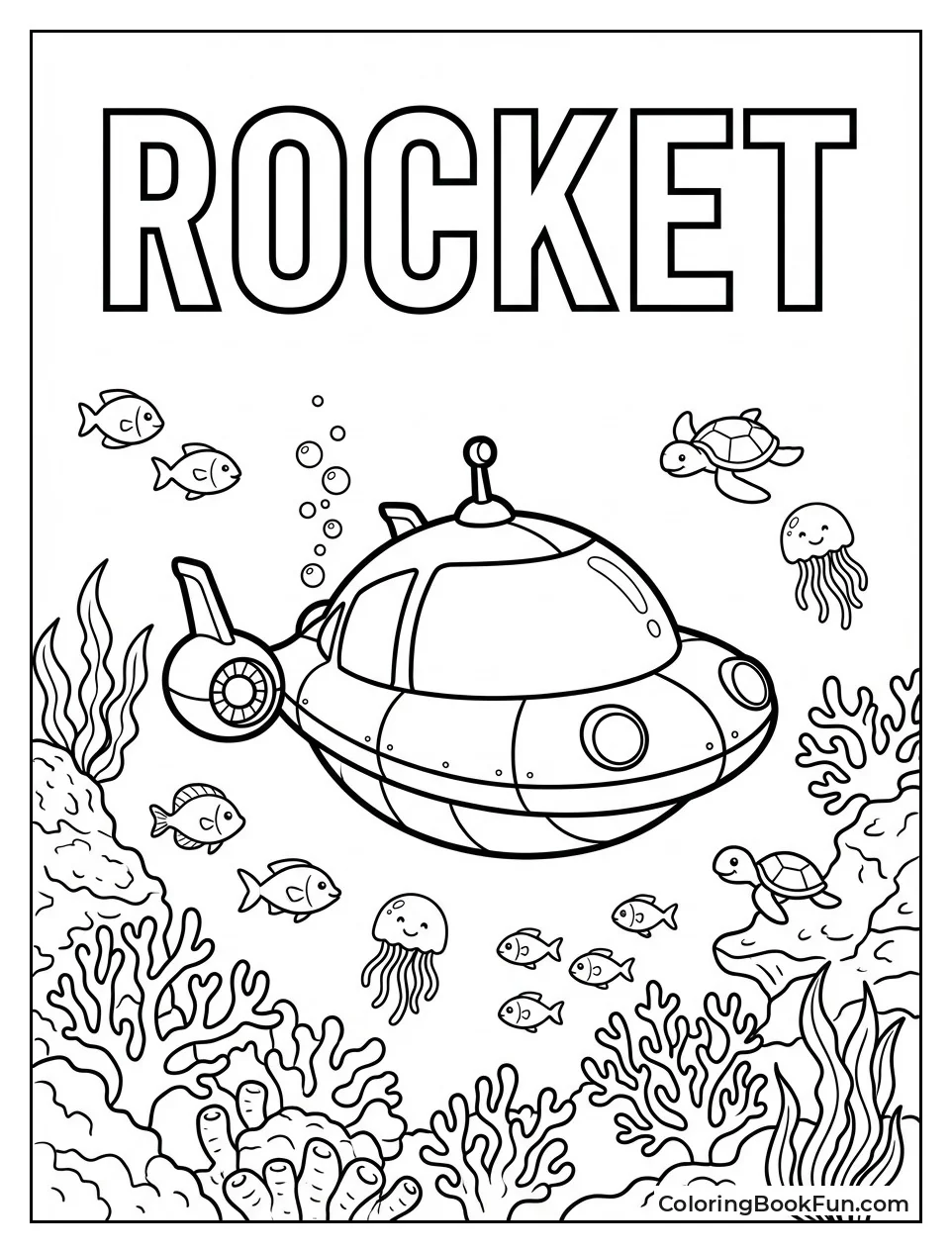 Rocket Submarine Explores Reef