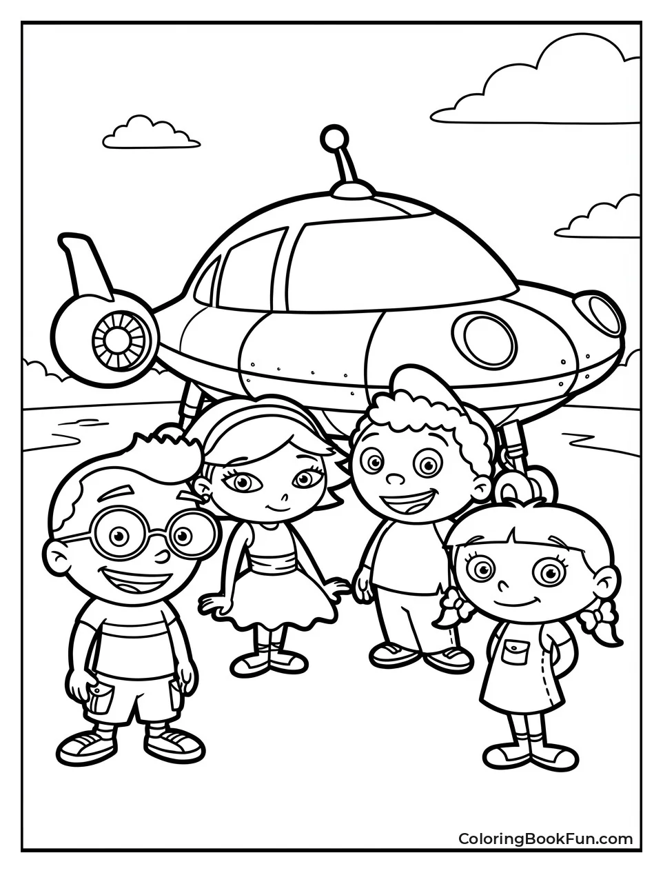 Team Poses with Rocket