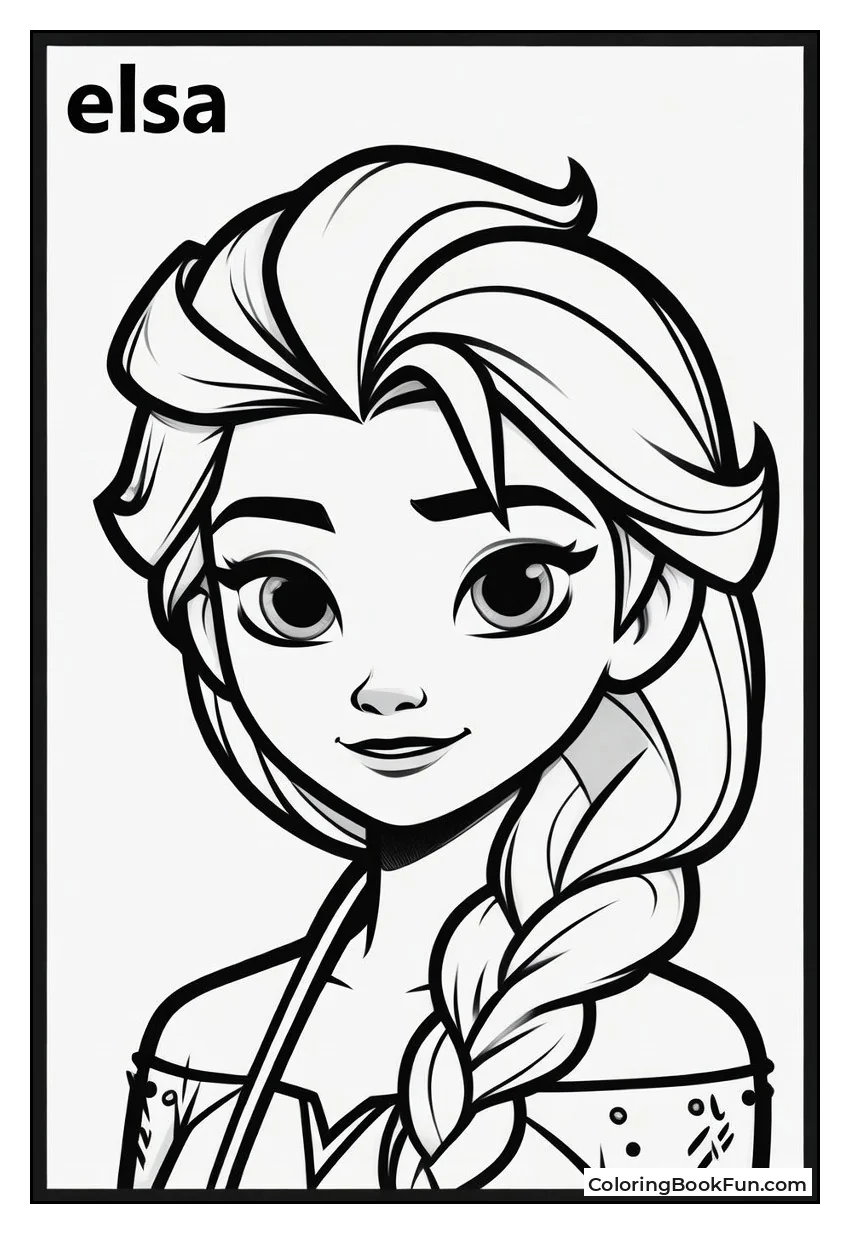 Cute Little Elsa with Braids