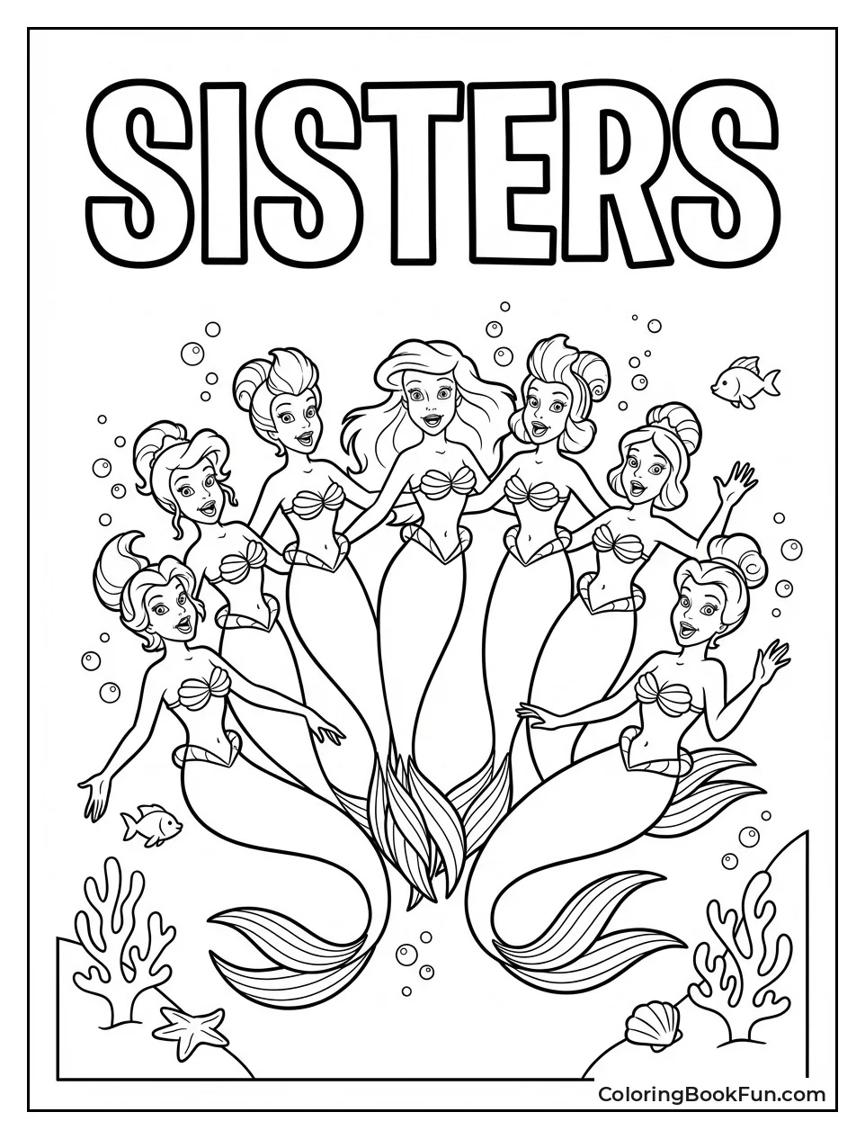 Ariel Poses with Sisters