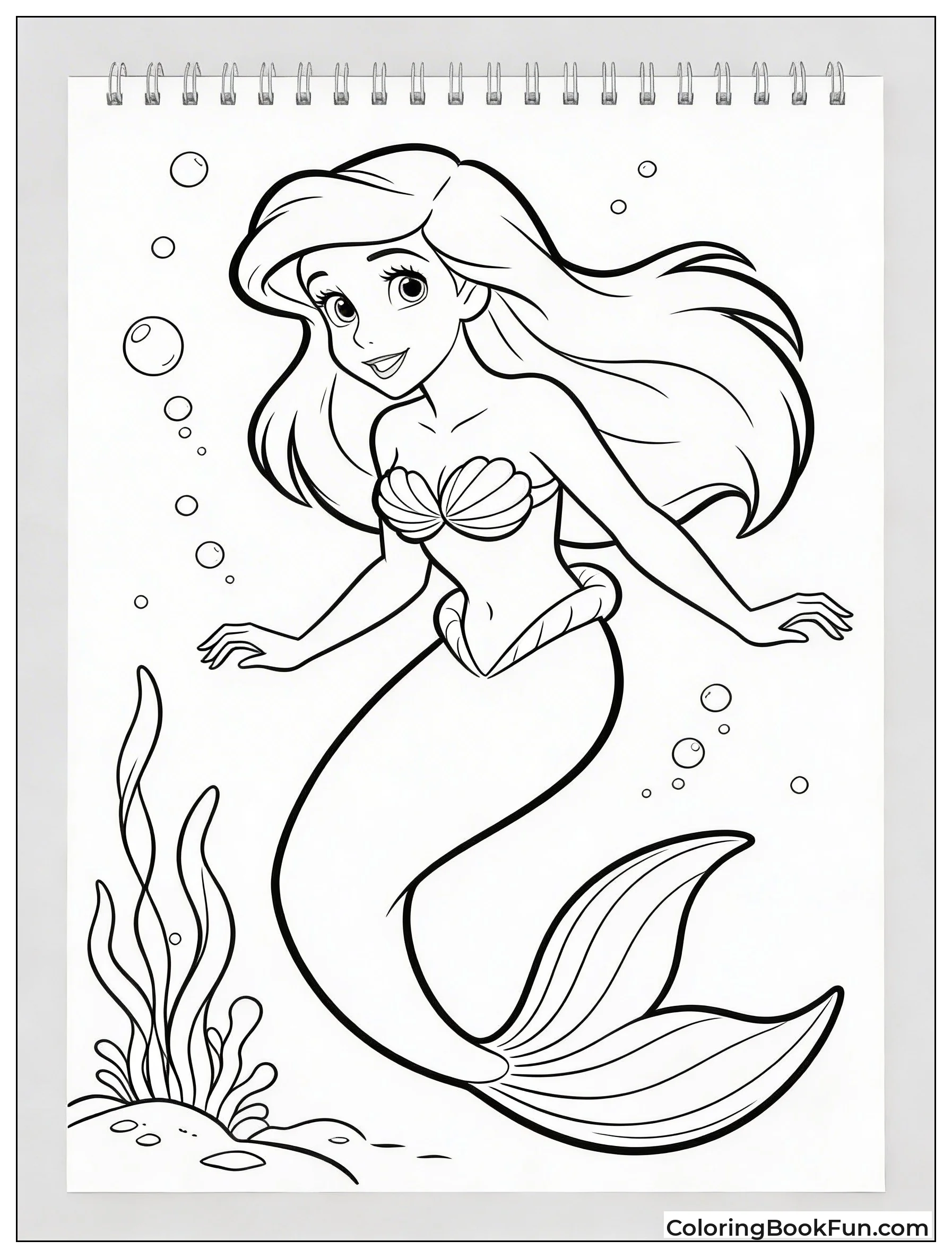 Little Mermaid Ariel Poses Underwater