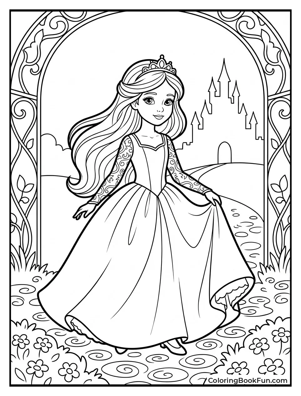 Ariel Wears Princess Gown