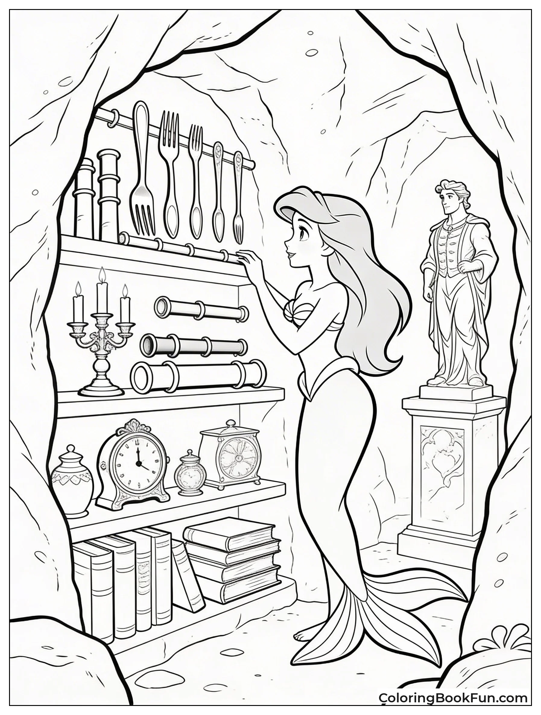 Ariel Admires Secret Treasures