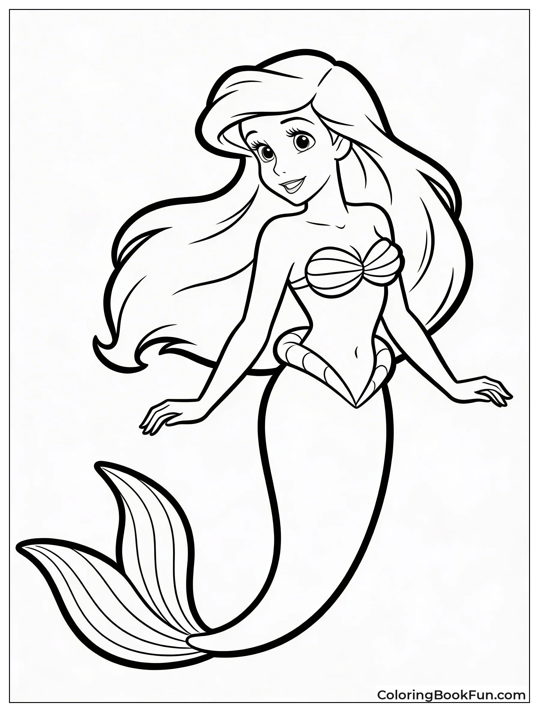 Graceful Ariel Poses Beautifully