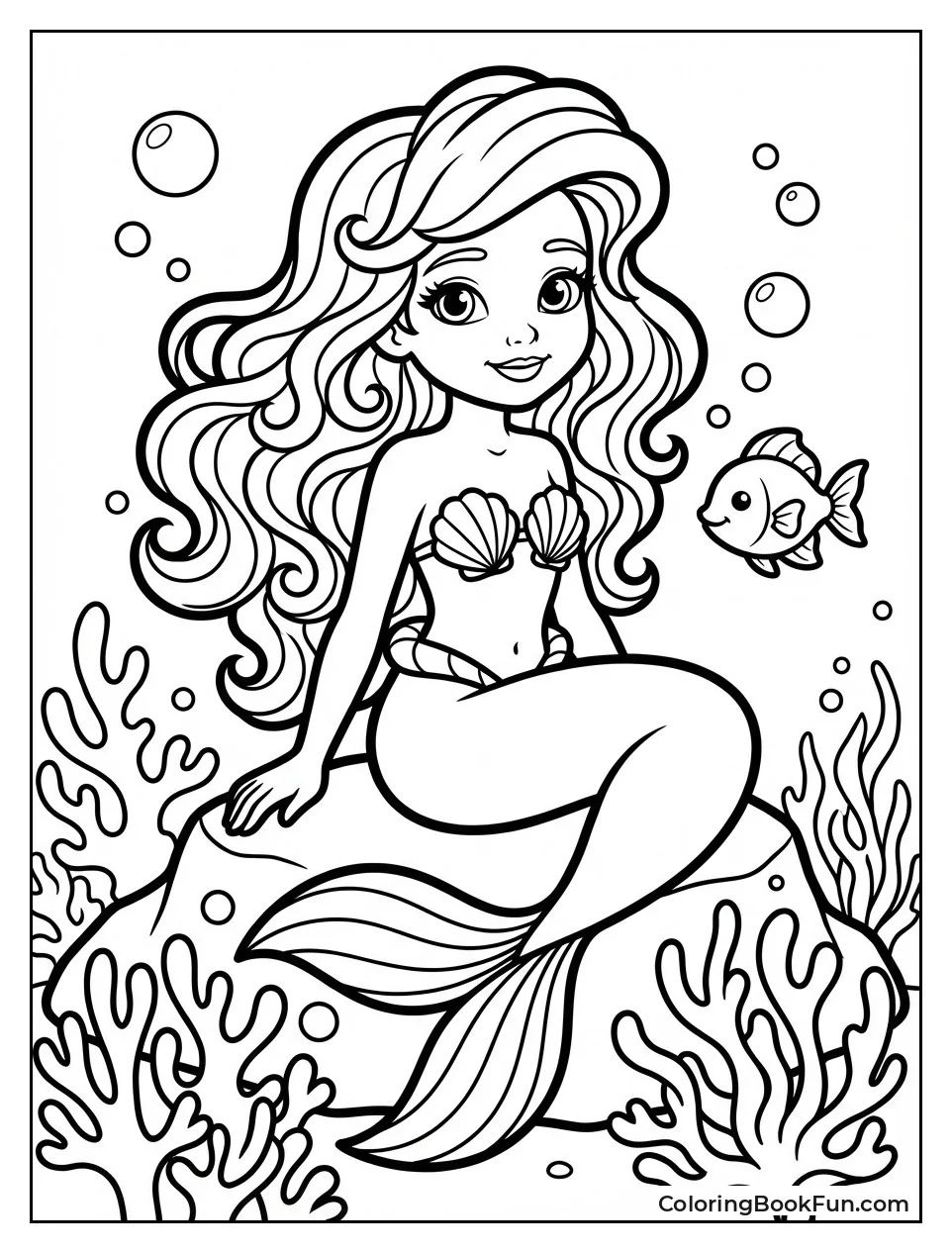 Dark Skinned Ariel Swims