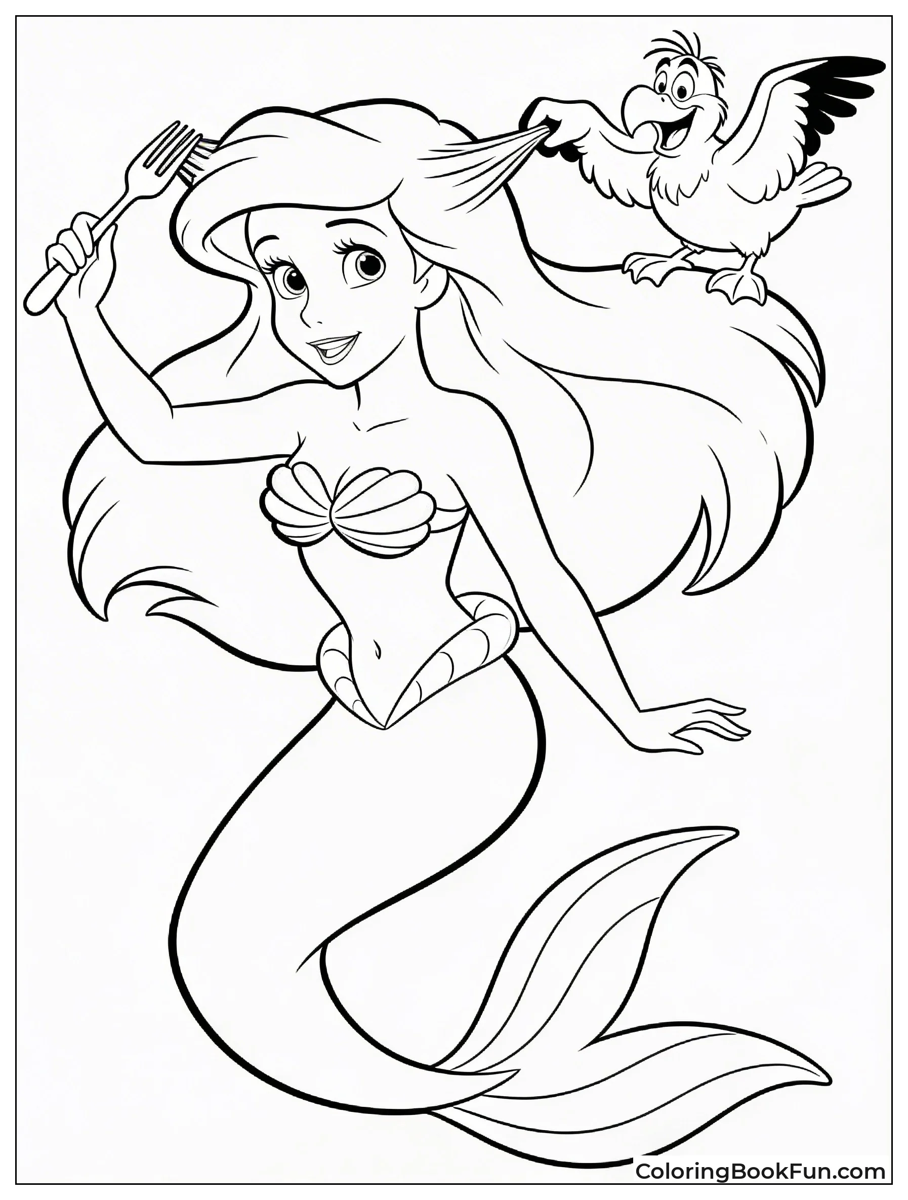 Ariel Combs Hair with Fork