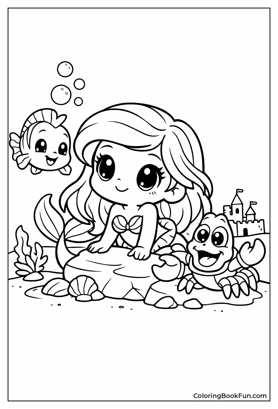 Cute Ariel and Friends