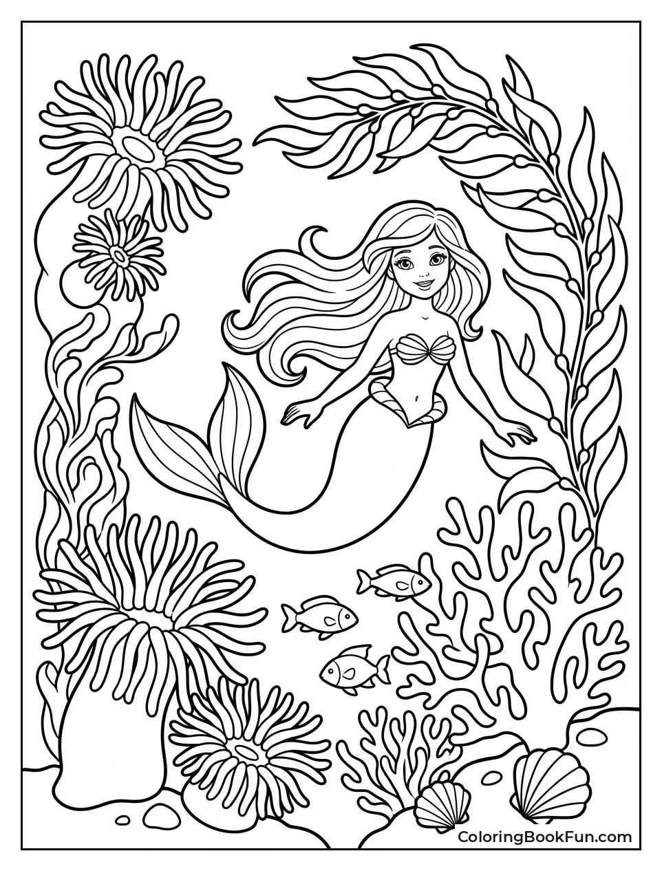 Mermaids in Sea Flower Garden