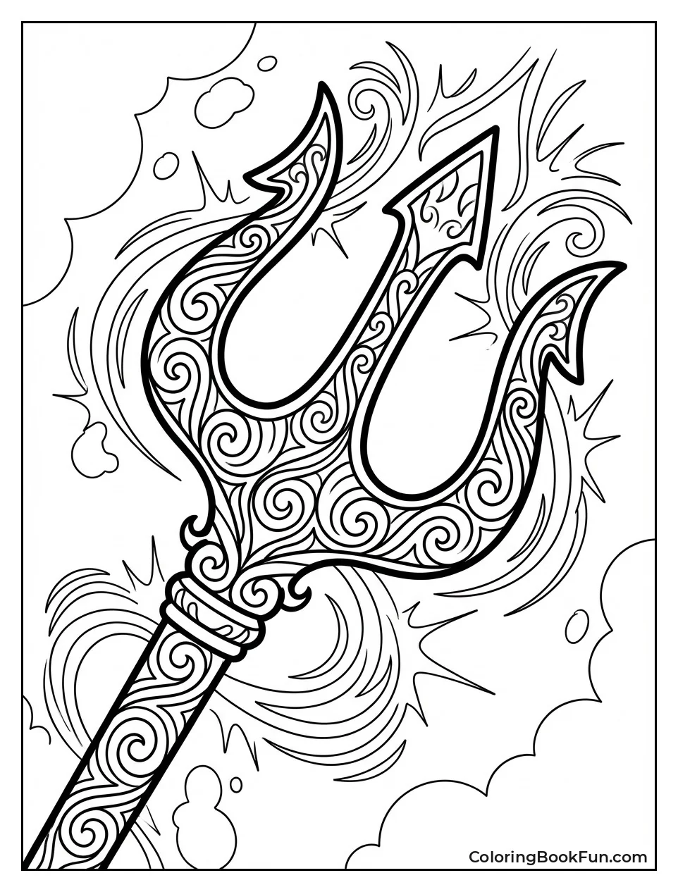 Triton's Powerful Magic Trident