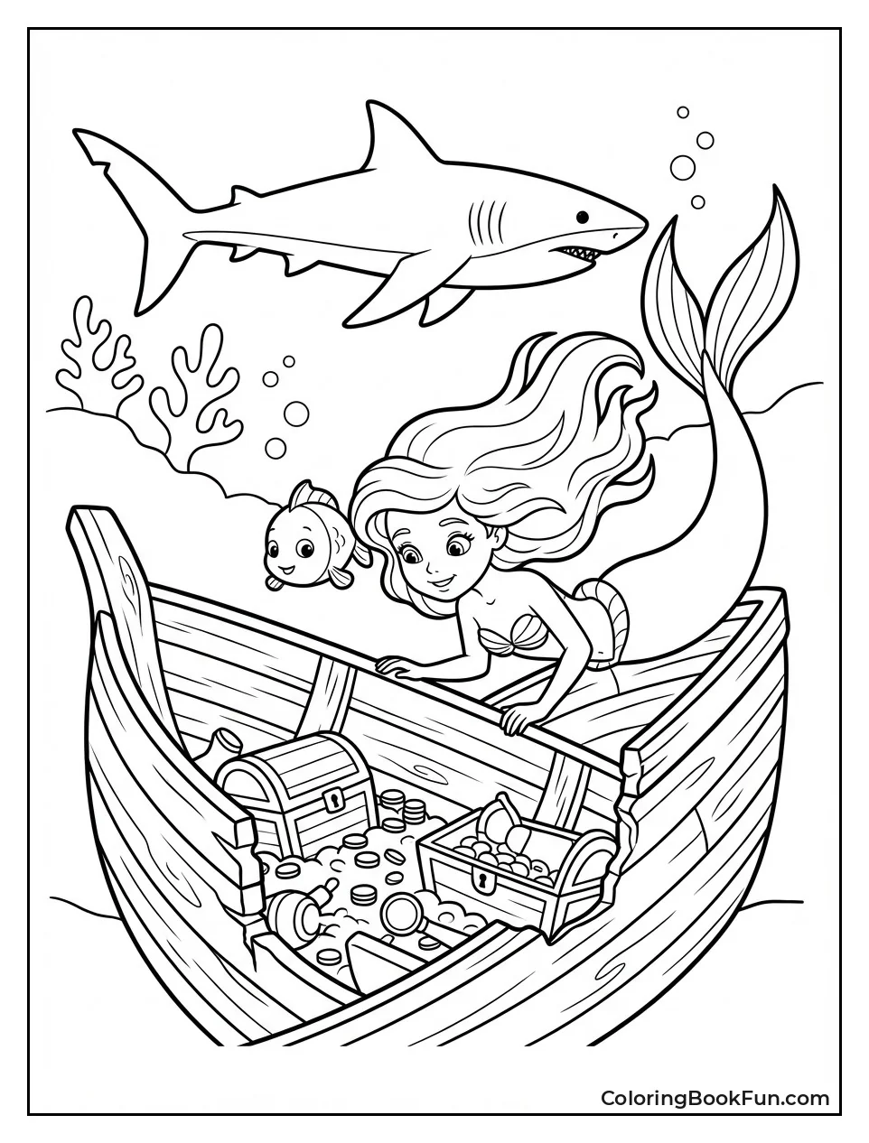 Ariel Explores Sunken Ship