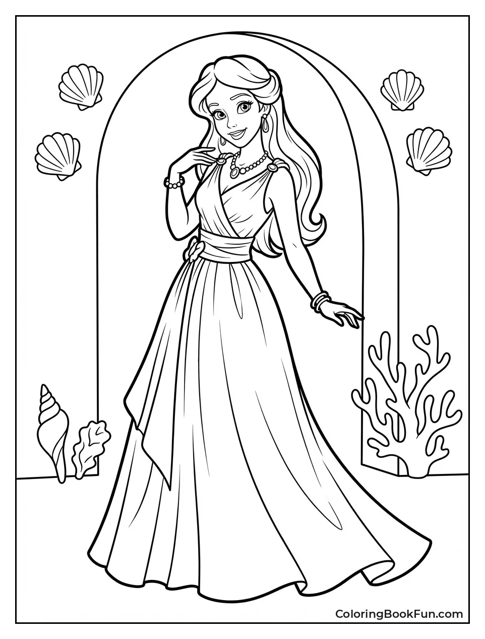 Vanessa Poses in Gown