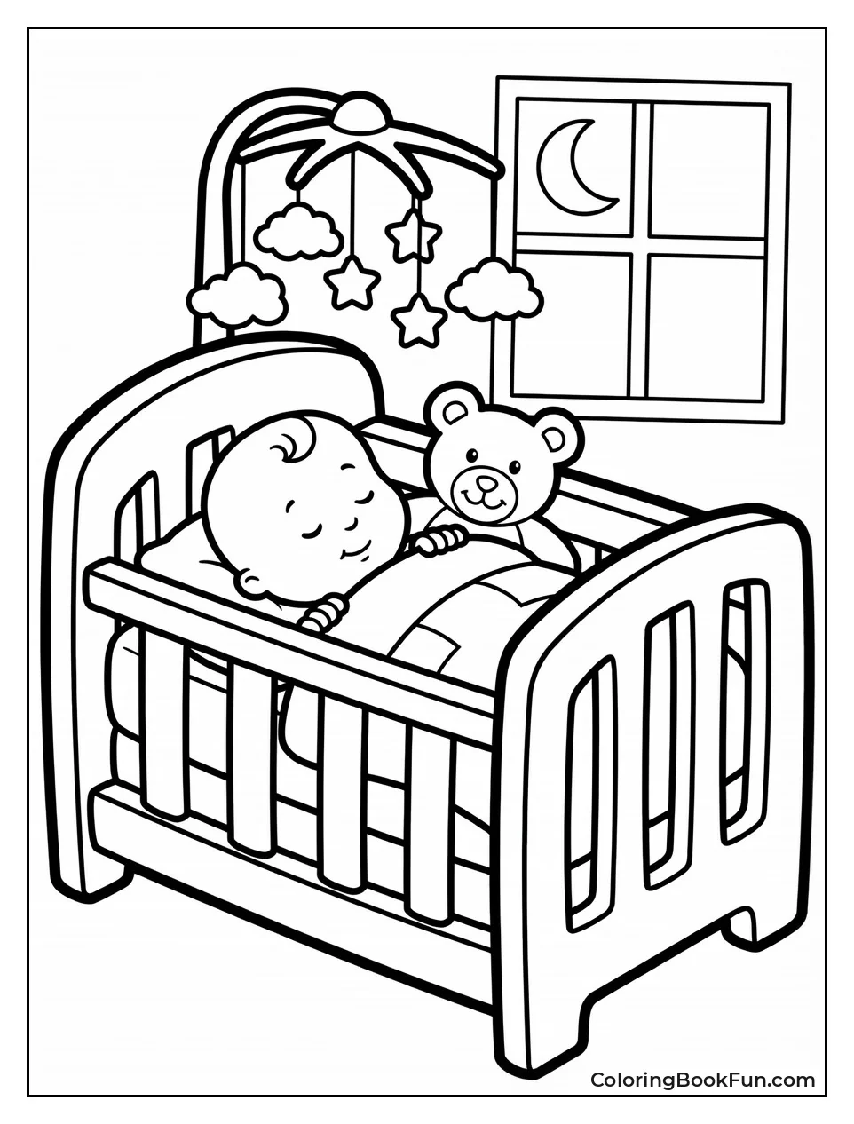 Baby Sleeps with Bear