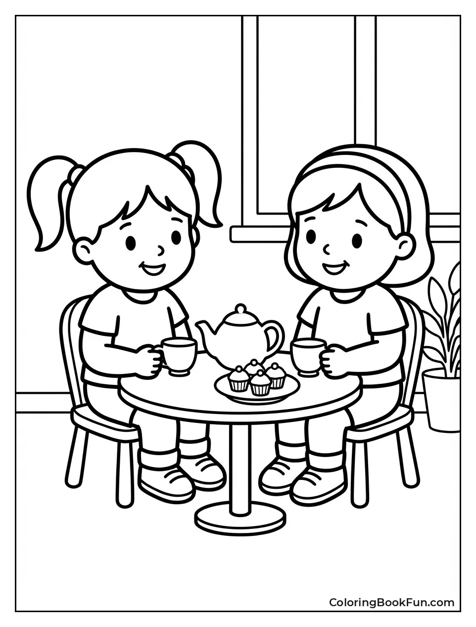 Girls Have Tea Party