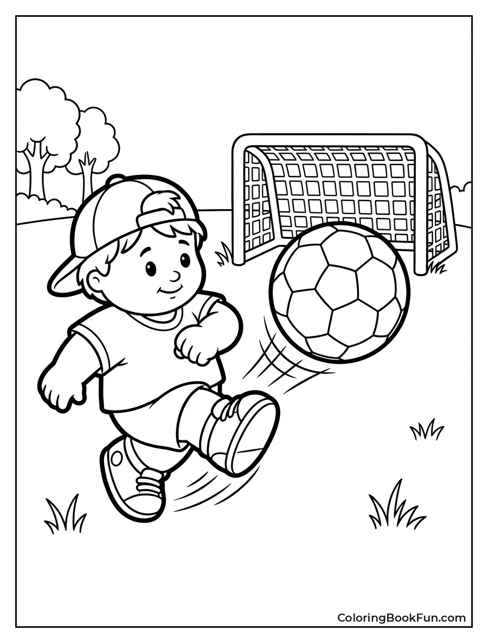 Koby Kicks Soccer Ball