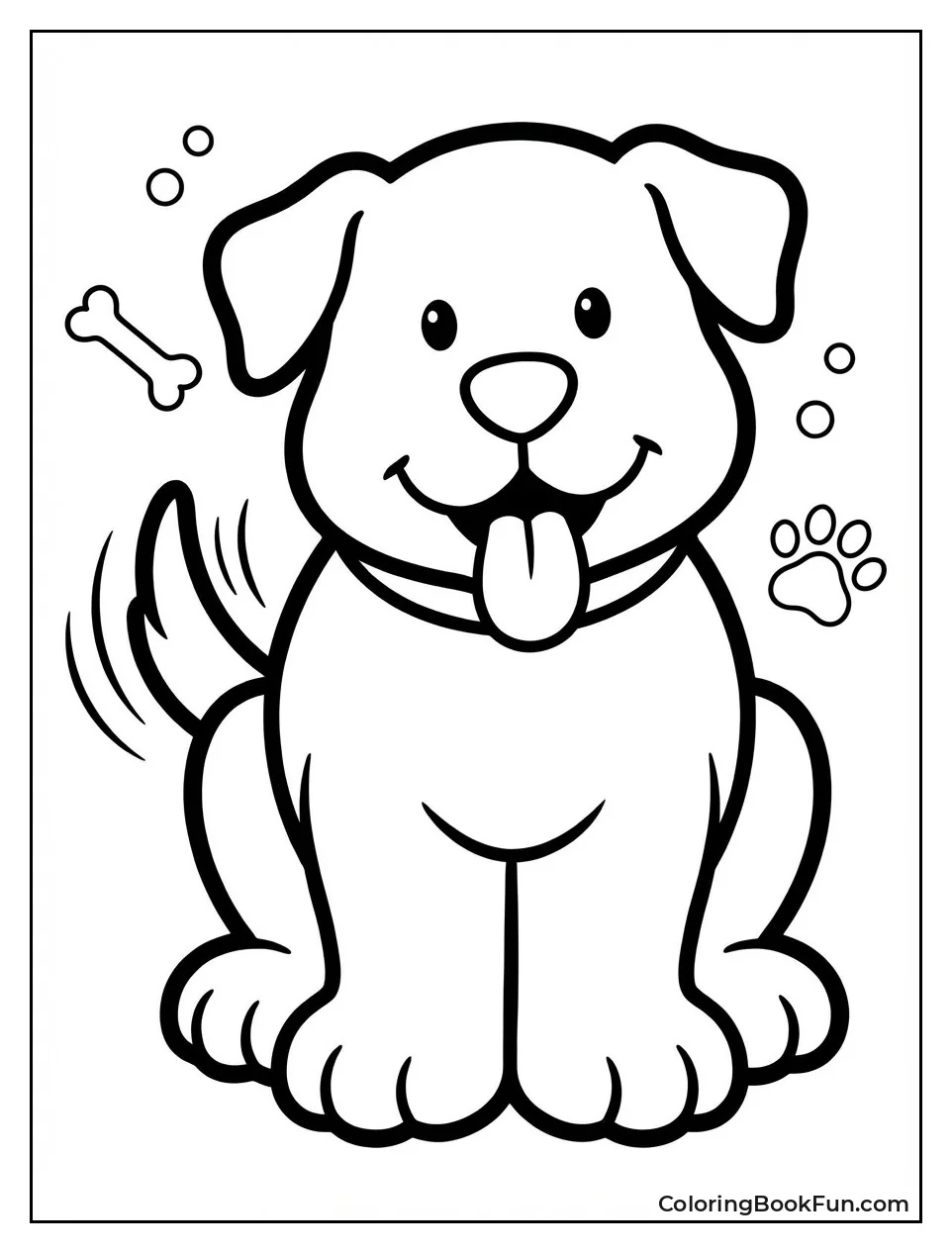 Lucky Sits with Tail