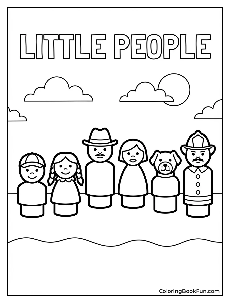 Classic Peg People Row