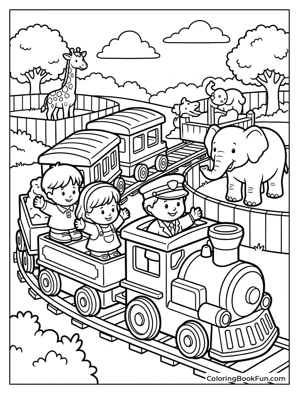 Train Rides past Zoo