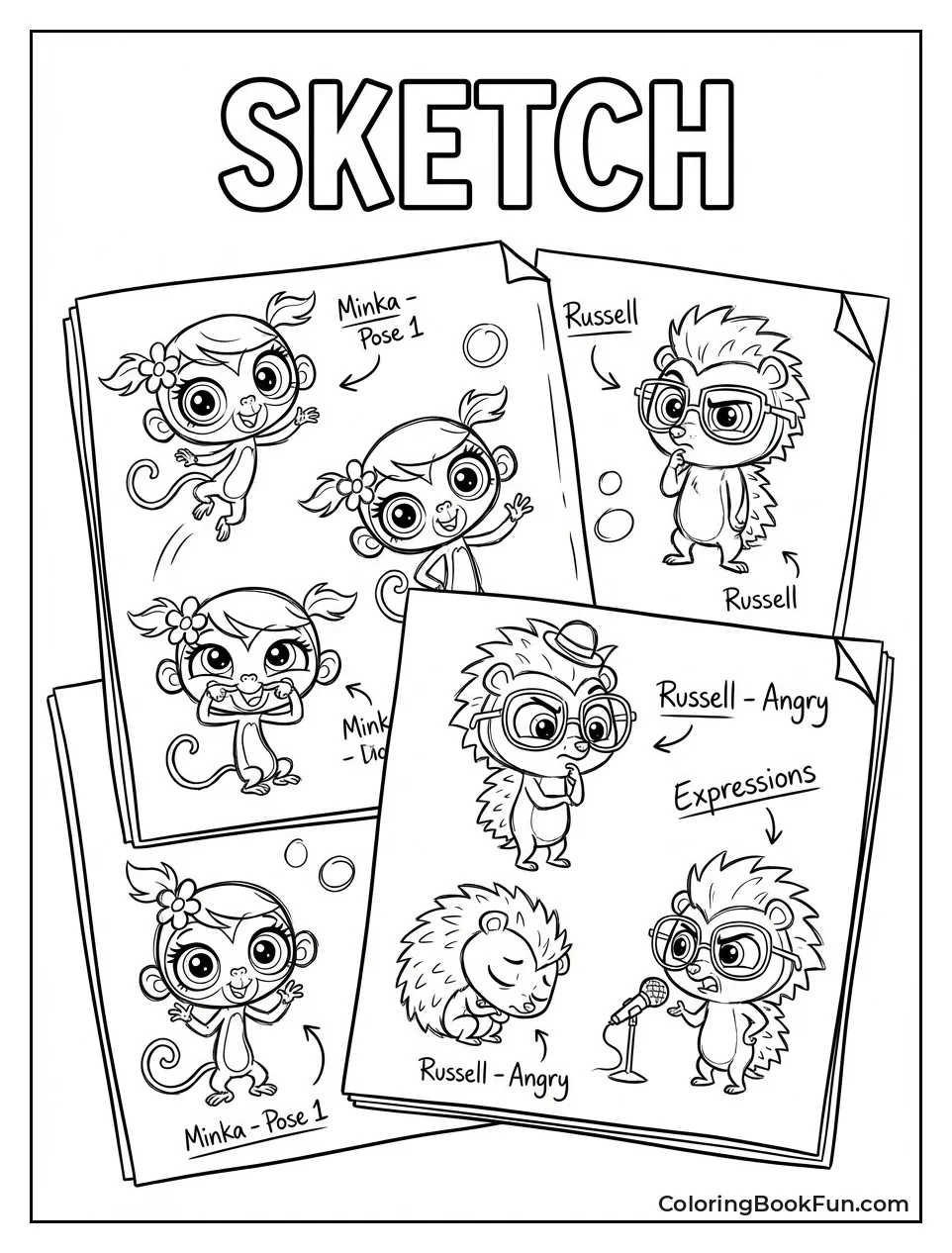 Minka Russell Sketch Pages