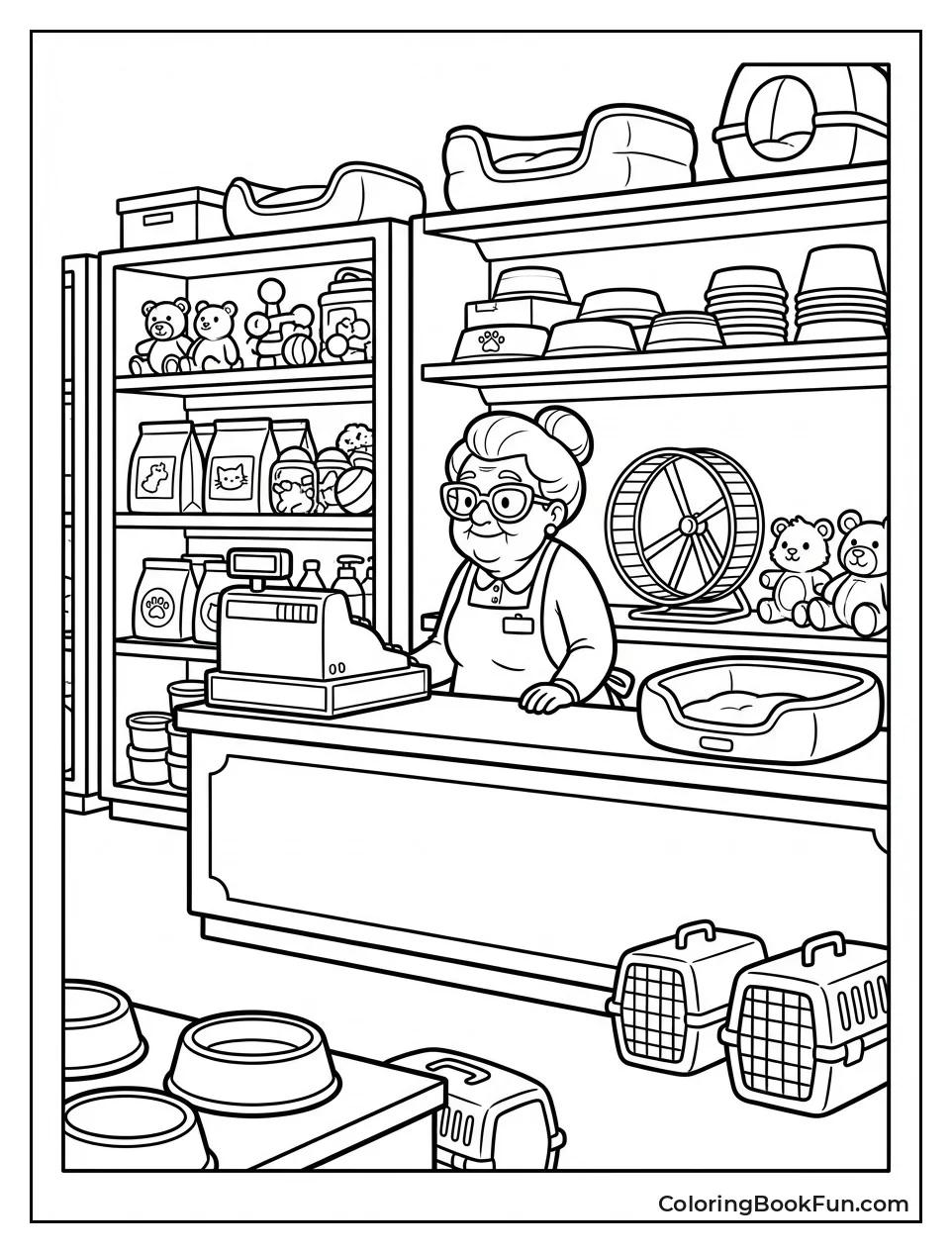 Busy Pet Shop Counter