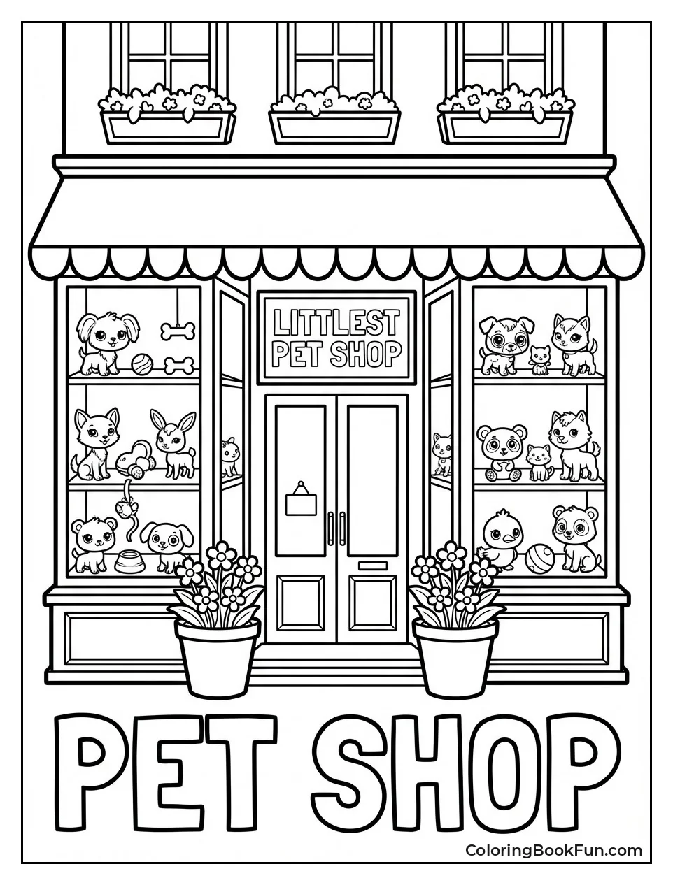 Colorful Pet Shop Front