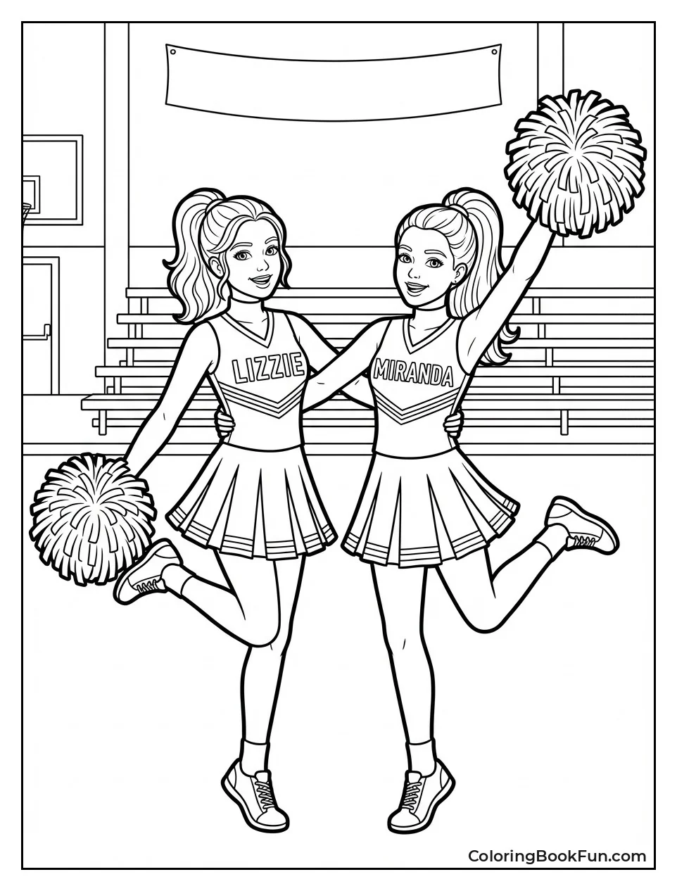 Cheerleaders Pom Pom Routine